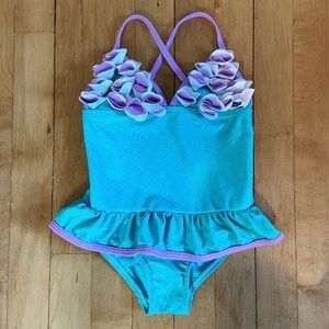 Floatimini Girls Mermaid Ruffle Swimsuit